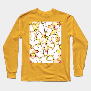 Beautiful Yellow Ornate design Long Sleeve T-Shirt